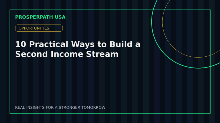 10 Practical Ways to Build a Second Income Stream — ProsperPath USA