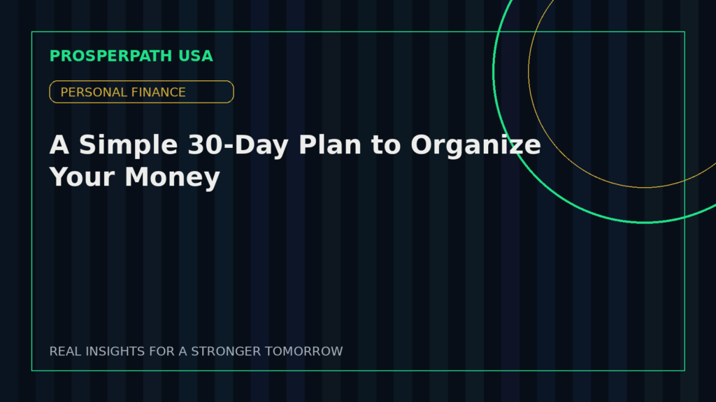 A Simple 30-Day Plan to Organize Your Money — ProsperPath USA