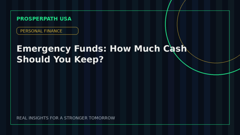Emergency Funds: How Much Cash Should You Keep? β ProsperPath USA