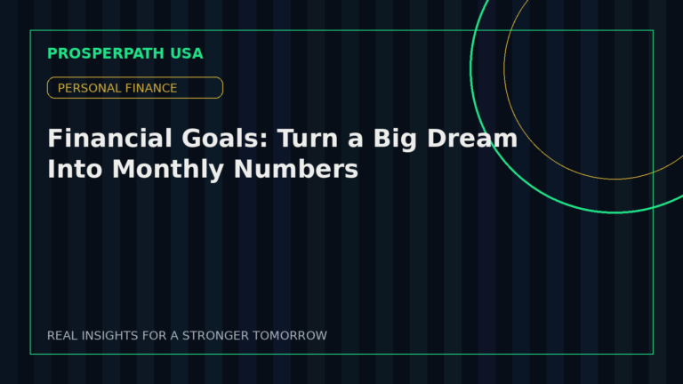 Financial Goals: Turn a Big Dream Into Monthly Numbers — ProsperPath USA