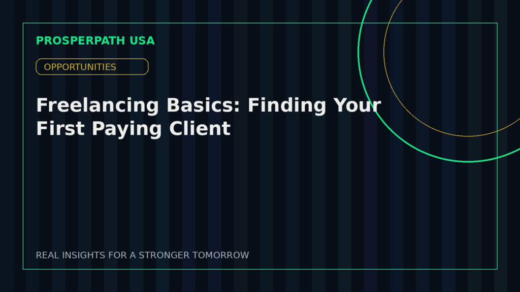 Freelancing Basics: Finding Your First Paying Client — ProsperPath USA