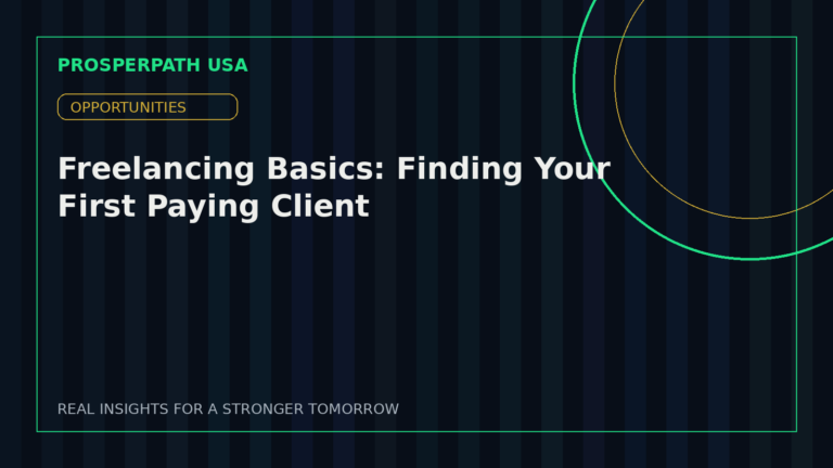 Freelancing Basics: Finding Your First Paying Client — ProsperPath USA