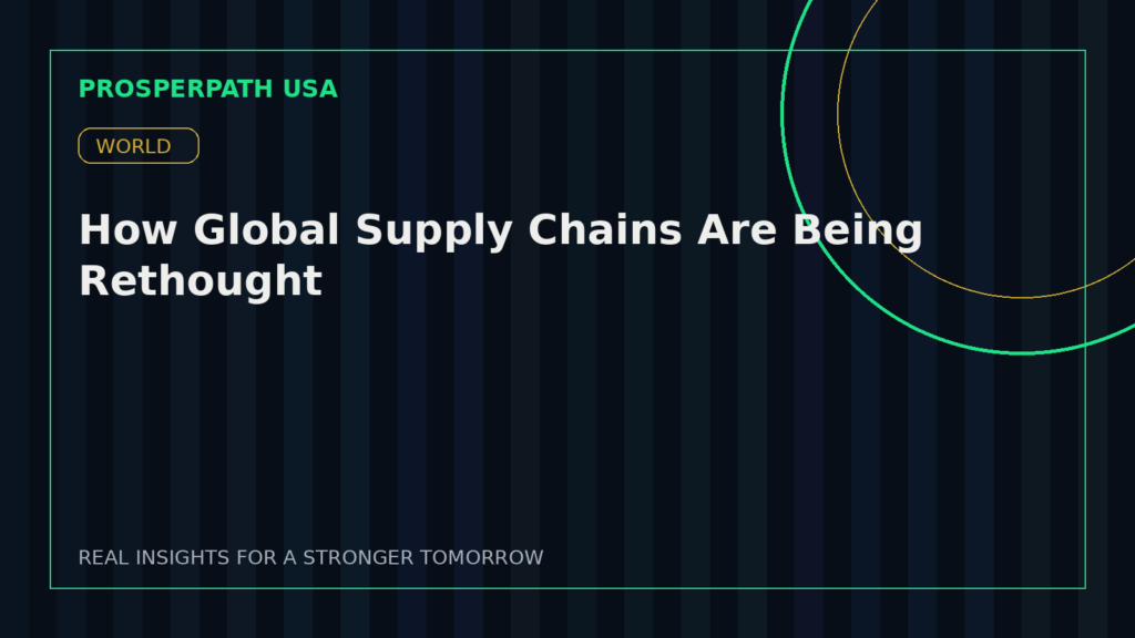 How Global Supply Chains Are Being Rethought — ProsperPath USA
