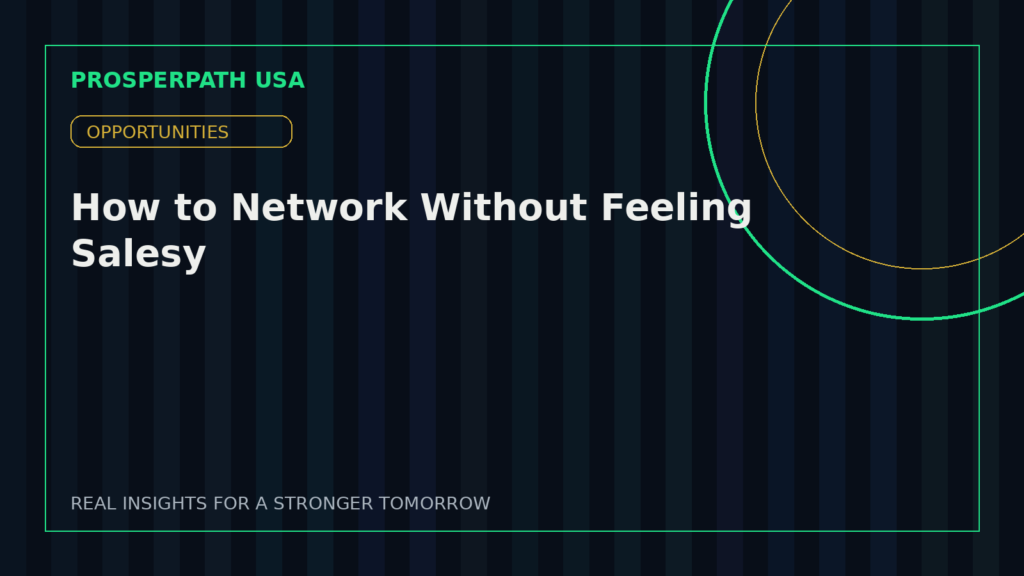 How to Network Without Feeling Salesy — ProsperPath USA
