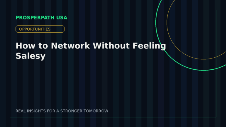 How to Network Without Feeling Salesy — ProsperPath USA