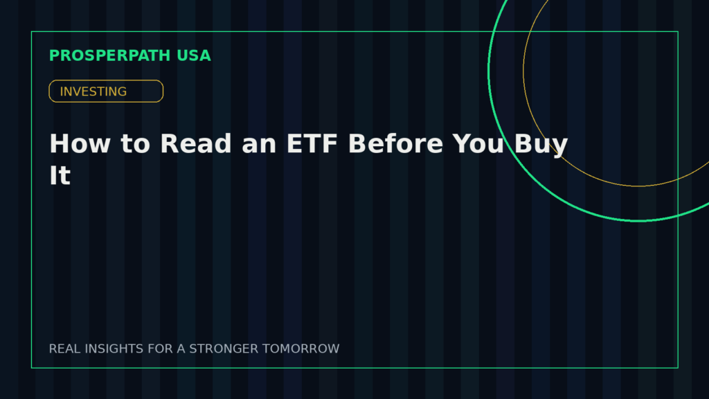 How to Read an ETF Before You Buy It — ProsperPath USA