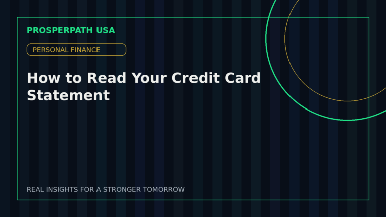 How to Read Your Credit Card Statement — ProsperPath USA