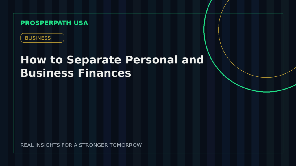 How to Separate Personal and Business Finances — ProsperPath USA