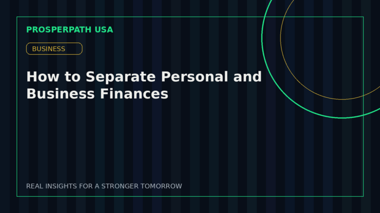 How to Separate Personal and Business Finances — ProsperPath USA