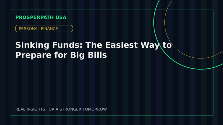 Sinking Funds: The Easiest Way to Prepare for Big Bills — ProsperPath USA