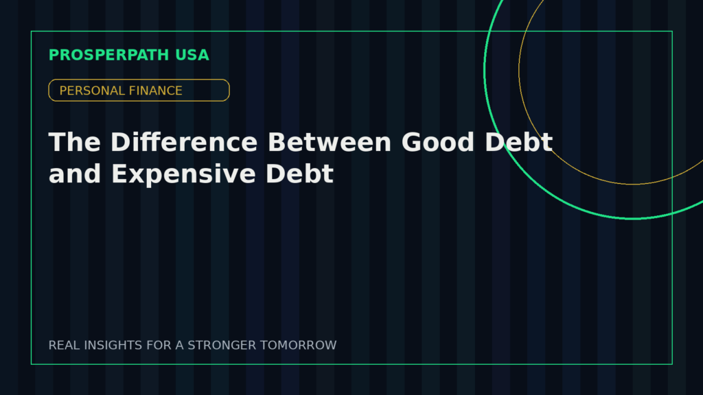 The Difference Between Good Debt and Expensive Debt — ProsperPath USA