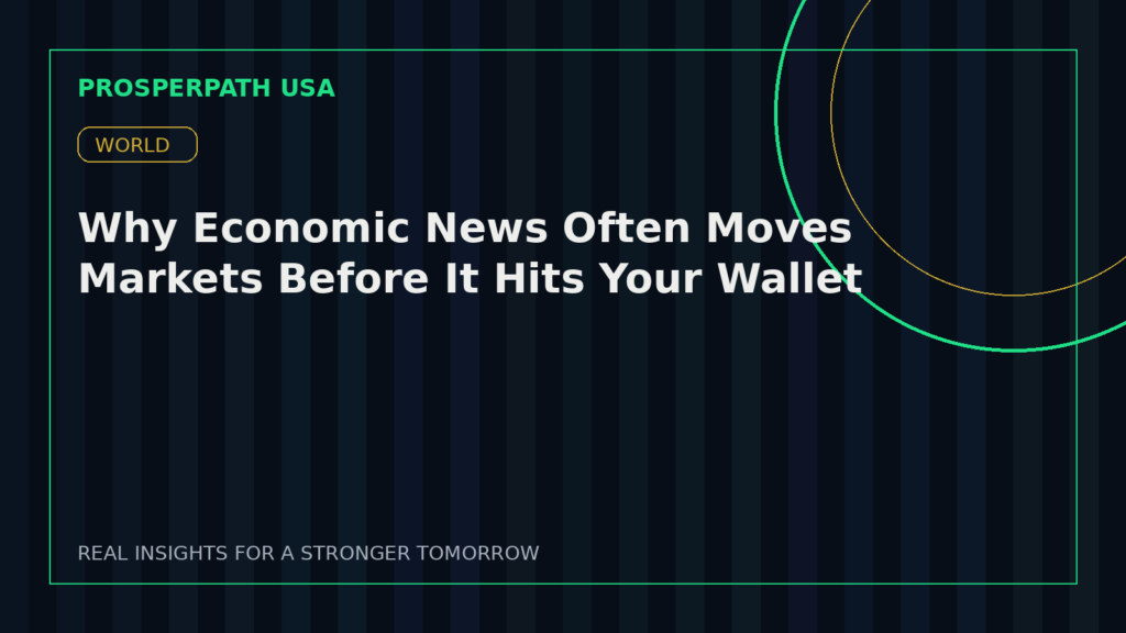 Why Economic News Often Moves Markets Before It Hits Your Wallet — ProsperPath USA