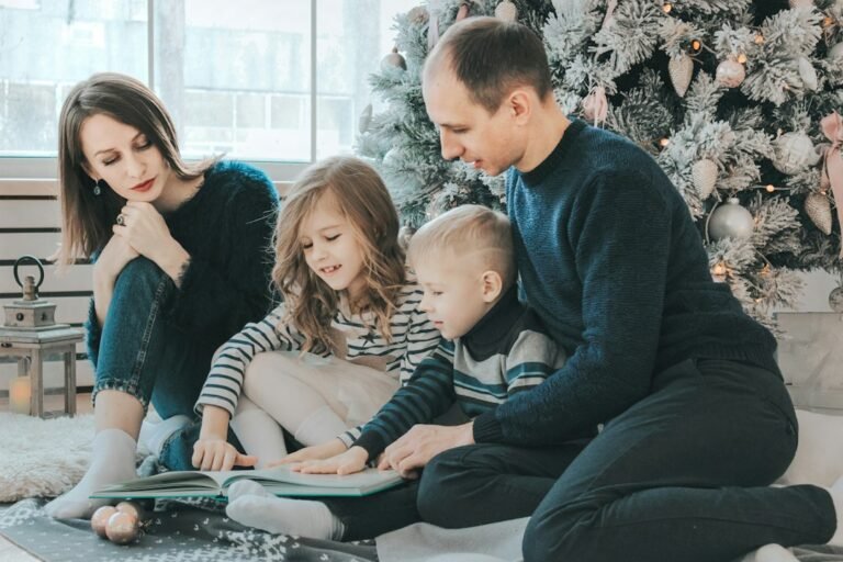 Family preparing for holiday spending